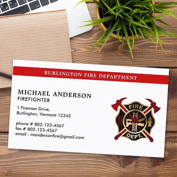 Modern Firefighter Custom Fire Department Logo