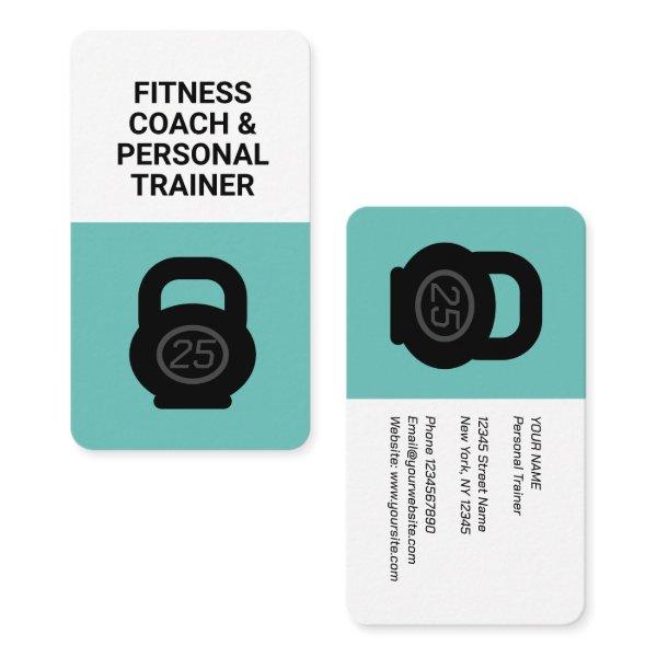 Modern fitness coach personal trainer kettlebell