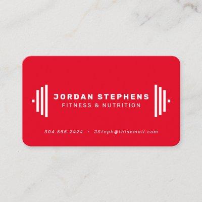 Modern fitness trainer coach red