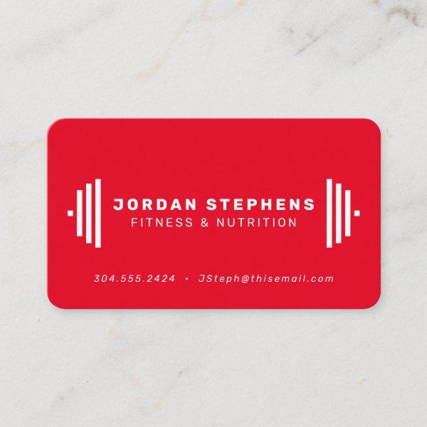 Modern fitness trainer coach red