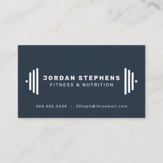 Modern fitness trainer coach slate blue