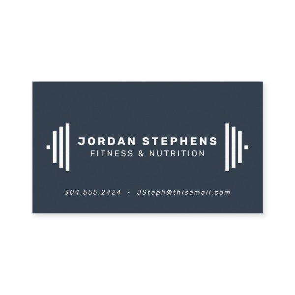 Modern fitness trainer coach slate blue