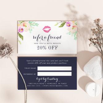 Modern Floral | Beauty Business Referral Card
