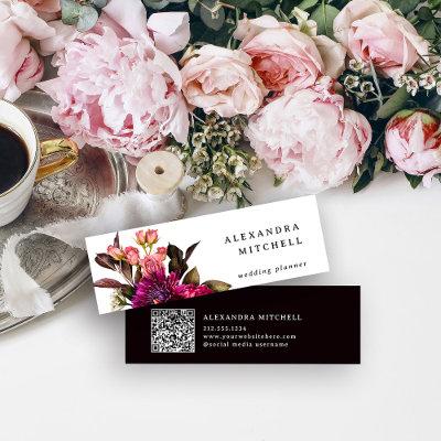 Modern Floral | Dark Colorful and Elegant QR Code Mini
