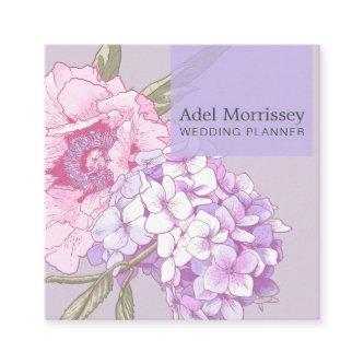 Modern Floral Peony Flower Square