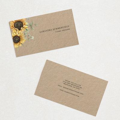 Modern Floral Sunflower Eucalyptus Greenery