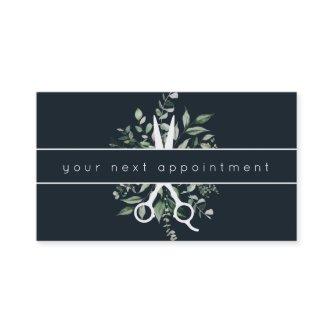 Modern Foliage Salon Scissors Logo Appointment