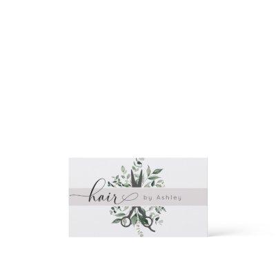 Modern Foliage Salon Shears Logo Appointment