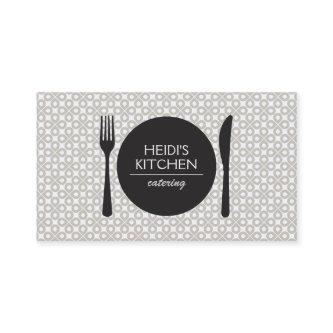 MODERN FORK, KNIFE, PLATE LOGO on CLOVER PATTERN