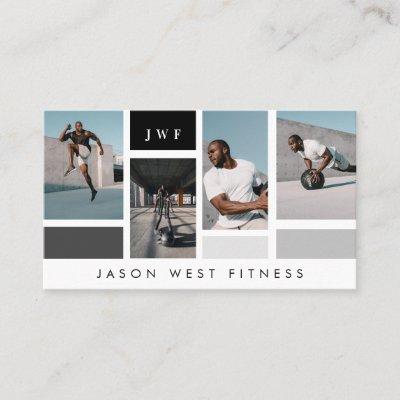 Modern Four Photo Collage Personal Trainer Fitness