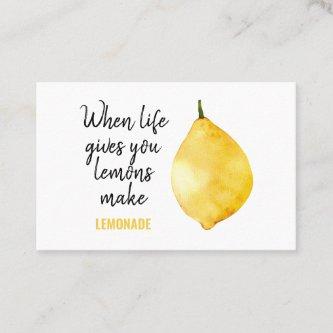 Modern Funny Lemon Yellow Quote