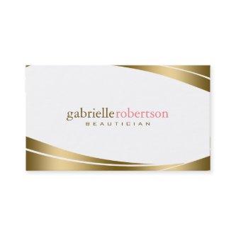 Modern Geometric Gold & White