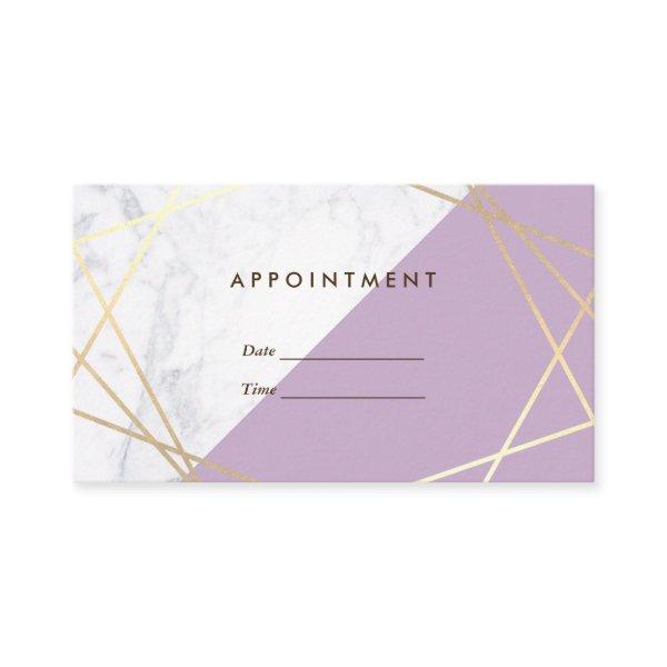 Modern Geometric Lavender Marble Appointment