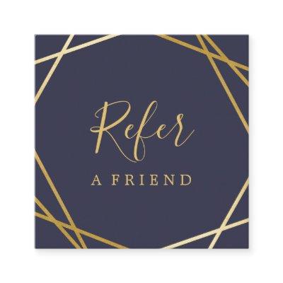 Modern Geometric Pattern Square Referral Card