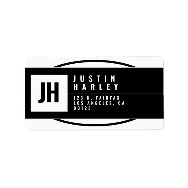 Modern Geometric Return Address Label