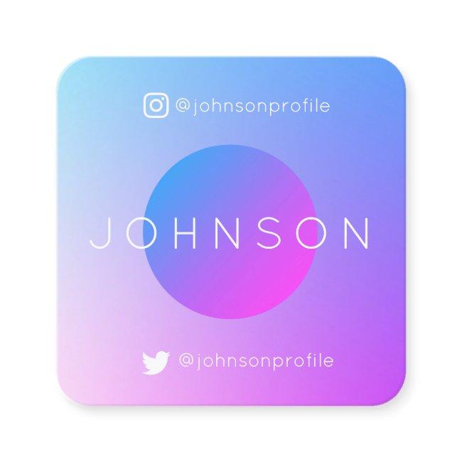 Modern geometric style with QR code gradient Square