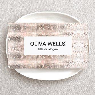 Modern Glam Faux Silver Sequin