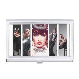 Modern Glamour Retro Style Portfolio Photo Collage  Case