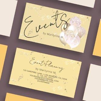 Modern Glitter Balloons Yellow