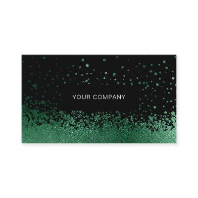 Modern Glitter Drop Green Black