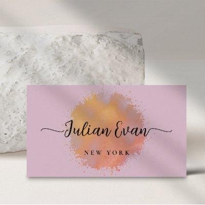 Modern Glitter Holographic Elegant Script Pink