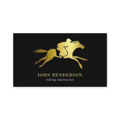 Modern Gold And Black Riding Instructor