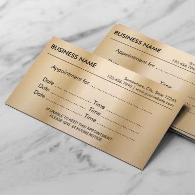 Modern Gold Appointment Reminder