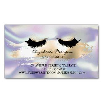 Modern Gold Brush Stroke,Holographic Faux Lashes  Magnet