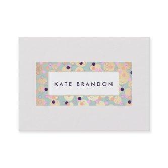 Modern Gold Circles and Colorful Confetti Plaque