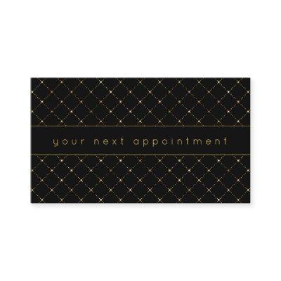 Modern Gold Diamond Pattern Black Appointment