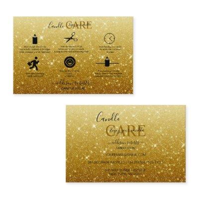 Modern  Gold Glitter Candle Care