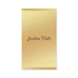 Modern Gold Glitter Chic Hand Script Professional