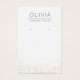 Modern gold glitter custom jewelry earring display