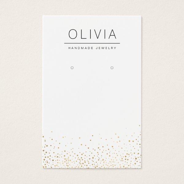 Modern gold glitter custom jewelry earring display