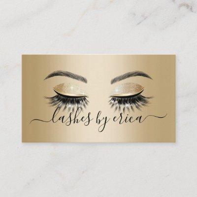 Modern Gold Long Eyelash Extensions Lash Salon