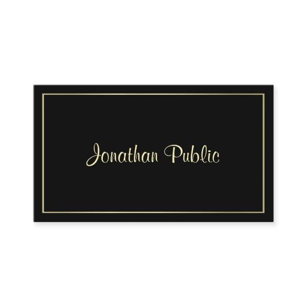 Modern Gold Look Black Design Elegant Creative