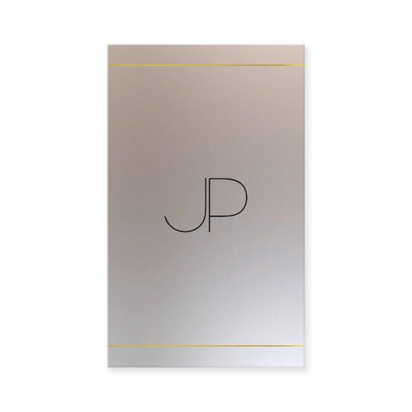 Modern Gold Look Silver Monogrammed Elegant