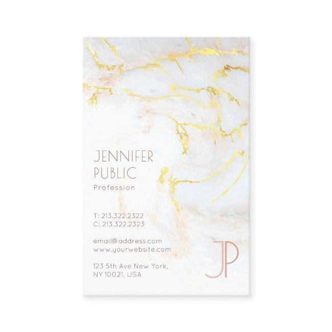 Modern Gold Marble Monogram Elegant Template Top