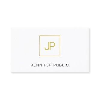 Modern Gold Monogram Elegant Design Trendy Plain