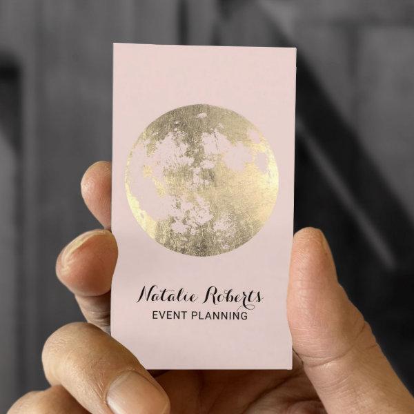 Modern Gold Moon Elegant Blush Pink Event Planning