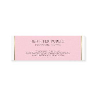 Modern Gold Pink Elegant Design Professional Plain Mini