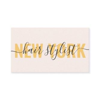 Modern gold pink hair stylist script signature