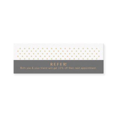 Modern Gold Polka Pattern Dark Grey & Orange Refer Mini