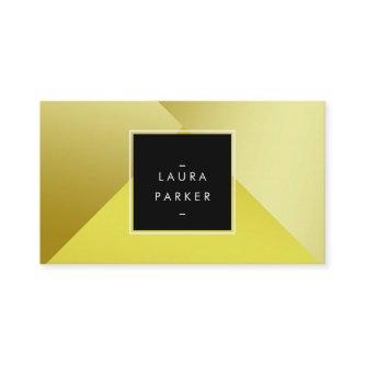 Modern Gold Polygon Geometric Contemporary