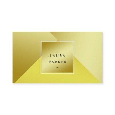 Modern Gold Polygon Geometric Contemporary