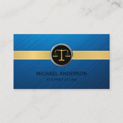 Modern Gold Stripe Navy Blue Lawyer Attorney