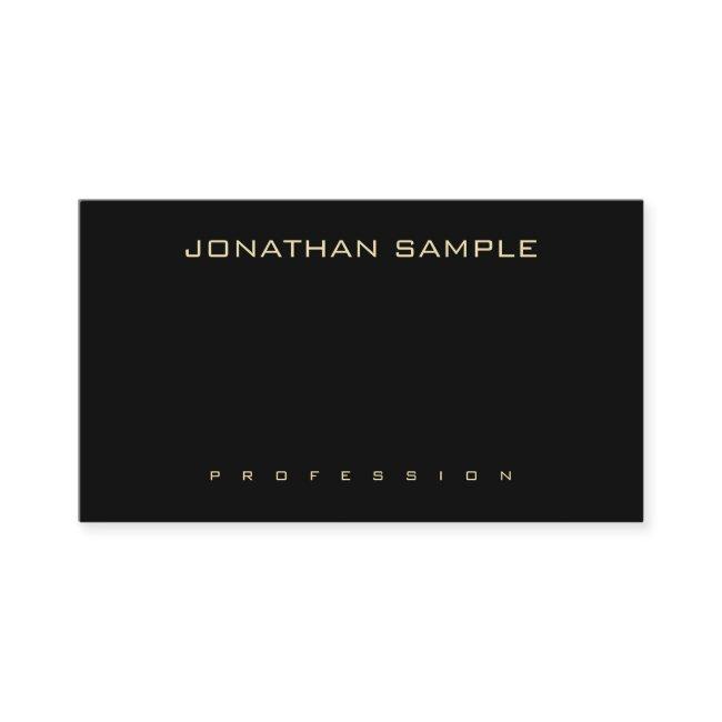 Modern Gold Text Professional Elegant Black Simple