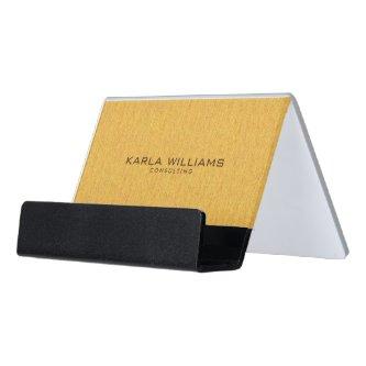 Modern Gold Texture Background Linen Look Desk  Holder