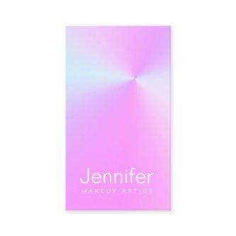 Modern gradient colorful holographic makeup artist