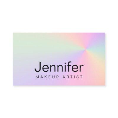Modern gradient colorful holographic makeup artist